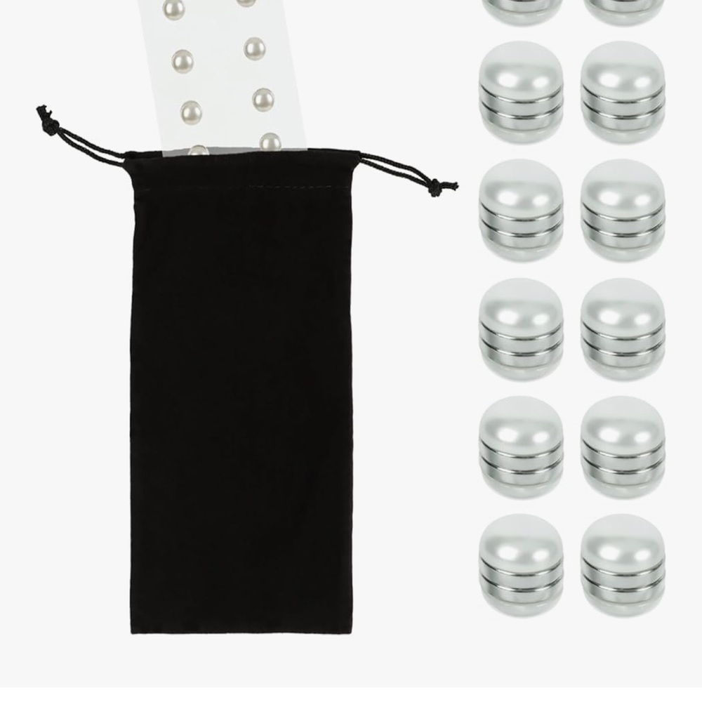 Silver Magnetic Pearl Veil Weights